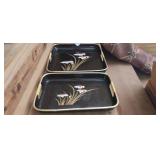 (2) LACQUERWARE JAPANESE SERVING TRAYS