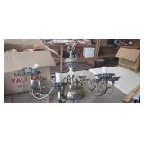 ANTIQUE CANDLE STYLE LIGHT FIXTURE W/GLOBES