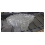 (7) VINTAGE PRESSED GLASS SNACK PLATES