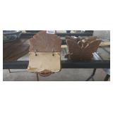 VINTAGE WOOD RECIPE HOLDER AND NAPKIN HOLDER