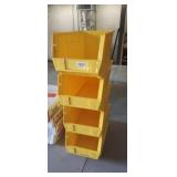 4 BIN PLASTIC ORGANIZER 27" TALL 14" DEEP