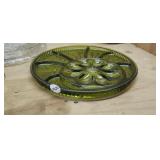 VINTAGE 13" DEVILED EGG AND RELISH SERVING TRAY