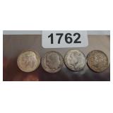 (4) SILVER ROOSEVELT DIMES