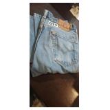 LEVIS 501 JEANS, SIZE 35 X 34, GENTLY USED
