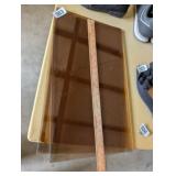 (2) BROWN GLASS PANES SIZE 20X11.5