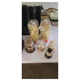 CHRISTMAS SNOW GLOBES, LANTERNS, ANGEL TREE TOPPER