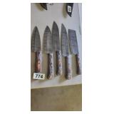 (5) MHS CUTLERY HANDMADE KNIVES