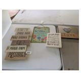 4 WALL DECOR SIGNS