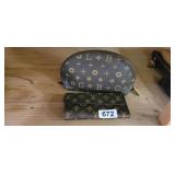 COSMETIC BAG AND LOUIS VUITTON WALLET