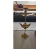 BRASS CHERUB CANDLE HOLDER