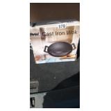 PARINI 11.5' CAST IRON WOK, NEW IN BOX