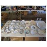 TABLE FULL OF MIXED CHINA