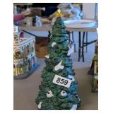 HERITAGE VILLAGE CHRISTMAS TREE *MISSING 2 LIGHTS