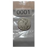 1918 WALKING LIBERTY SILVER HALF DOLLAR