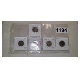 (6) EARLY 1900s BUFFALO NICKELS