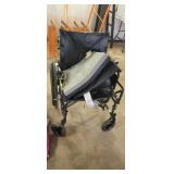 WIDE SEAT WHEELCHAIR WITH FOOT REST AND SEAT PADS