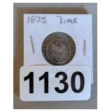 1875 SEATED LIBERTY DIME