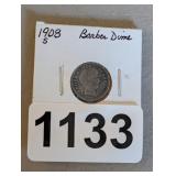 1908-S BARBER DIME