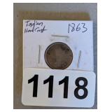 1863 INDIAN HEAD PENNY