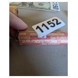 ROLL OF INDIAN HEAD AND WHEAT PENNIES