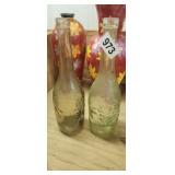 2 GLASS BOTTLES