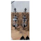 (2) WALL CANDLE SCONCES
