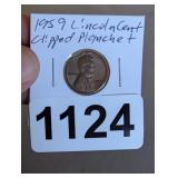 1959 WHEAT PENNY CLIPPED PLANCHET ERROR