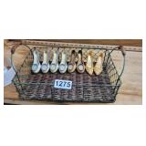 BASKET WITH MINI CERAMIC HIGH HEEL SHOES