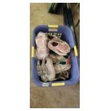 LAUNDRY BASKET OF MIXED SIZE SHOES