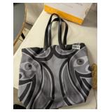 GRAY AND BLACK PURSE