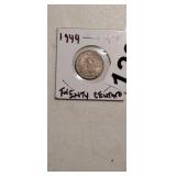 1944 75% SILVER 20 CENTAVO