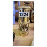 VINTAGE BRASS MINERS SAFETY LAMP OR OIL LANTERN