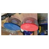 2 DOLLY PARTON GLASS BOWLS WITH LIDS