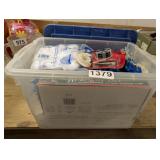 BOX OF CHRISTMAS CRAFTS/ LIGHTS
