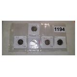 (6) EARLY 1900s BUFFALO NICKELS