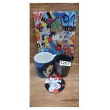 DONALD CANVAS, MICKEY MUG AND COASTER, STARBUCKS M