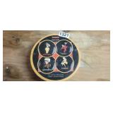 (4) SAKURA POSTER PRINT SALAD PLATES