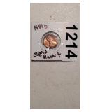 1981-D CLIPPED PENNY *ERROR