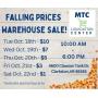 BIG WAREHOUSE SALE - NEW MERCHANDISE!