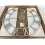 Roman numeral silver wall clock