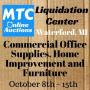MTC Liquidation Oct. 8th-15th - Office, Household, Business
