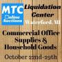 MTC Liquidation Oct. 22nd-29th - Office, Home, Business