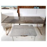 2 metal folding tables