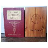 Holy Bible in case and pictorial medical guide