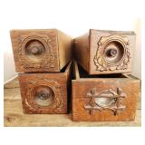 Vintage sewing machine drawers