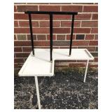 Pair of metal geometrical plant stands