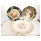 3 Victorian style display plates