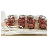 Merry Christmas glasses and card display