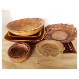 Carved wood bowls and platters