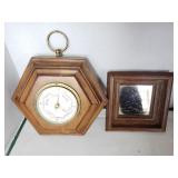 Vintage barometer and mirror